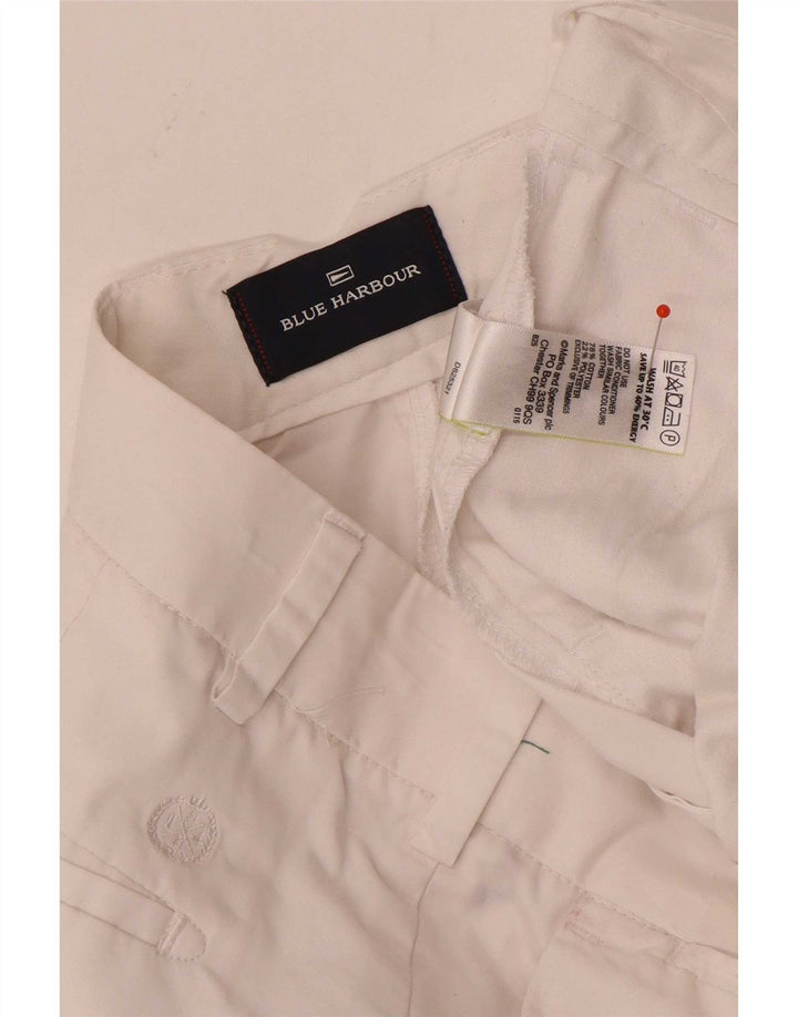 Marks & Spencer Herre Blue Harbor Chino Shorts W34 Stor hvid bomuld