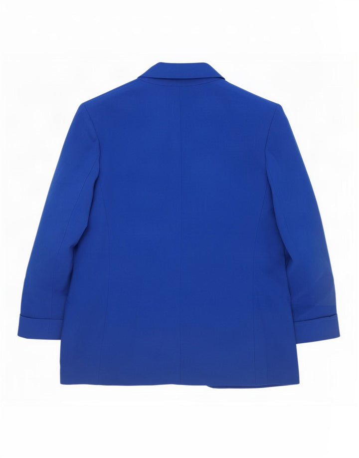 Marks & Spencer Dame 3/4 ærmet åben blazerjakke UK 12 Medium Blue