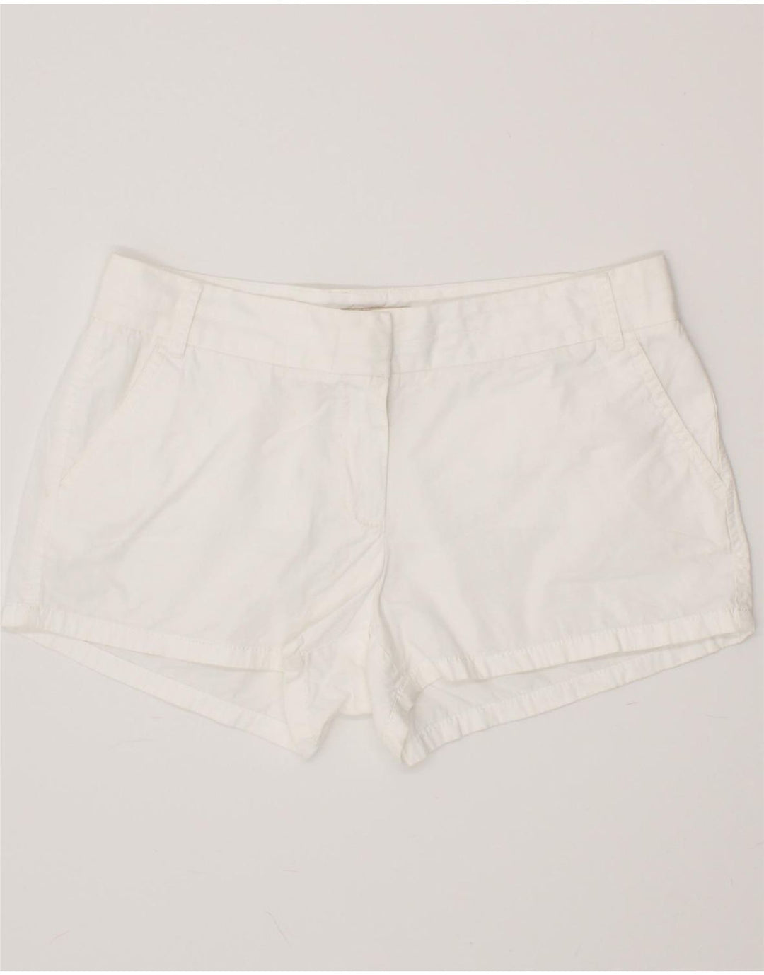 J. CREW Womens Broken In Chino Shorts US 10 Large W34 White Cotton Vintage J. Crew and Second-Hand J. Crew from Messina Hembry 