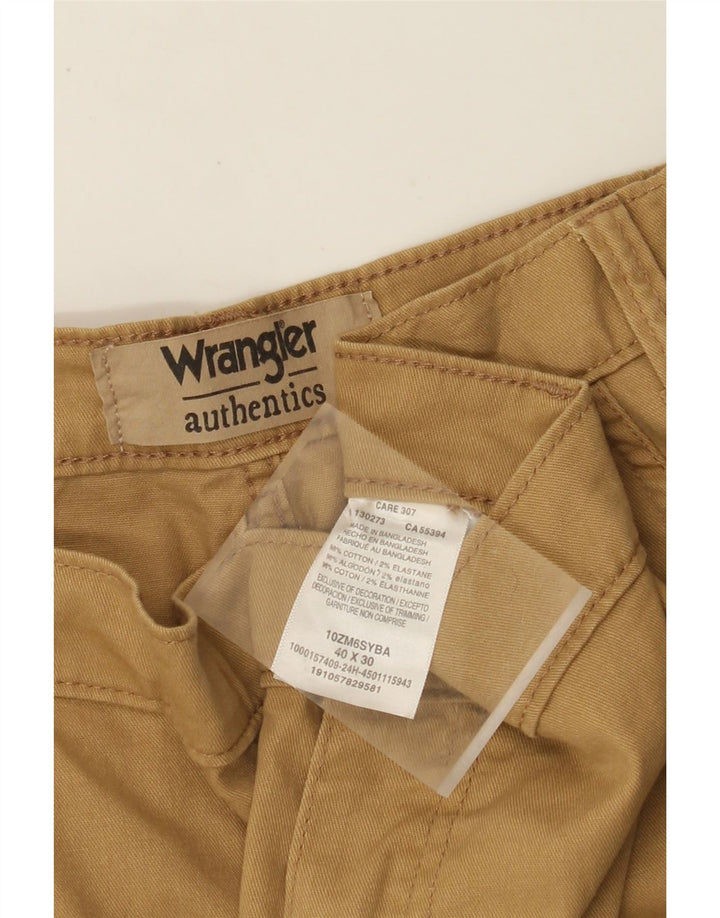 WRANGLER Herre Autentiske Straight Cargo Bukser W40 L30 Beige Bomuld