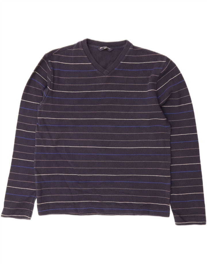 MARKS & SPENCER Herre V-hals sweater UK 38/40 Medium Navy Blue