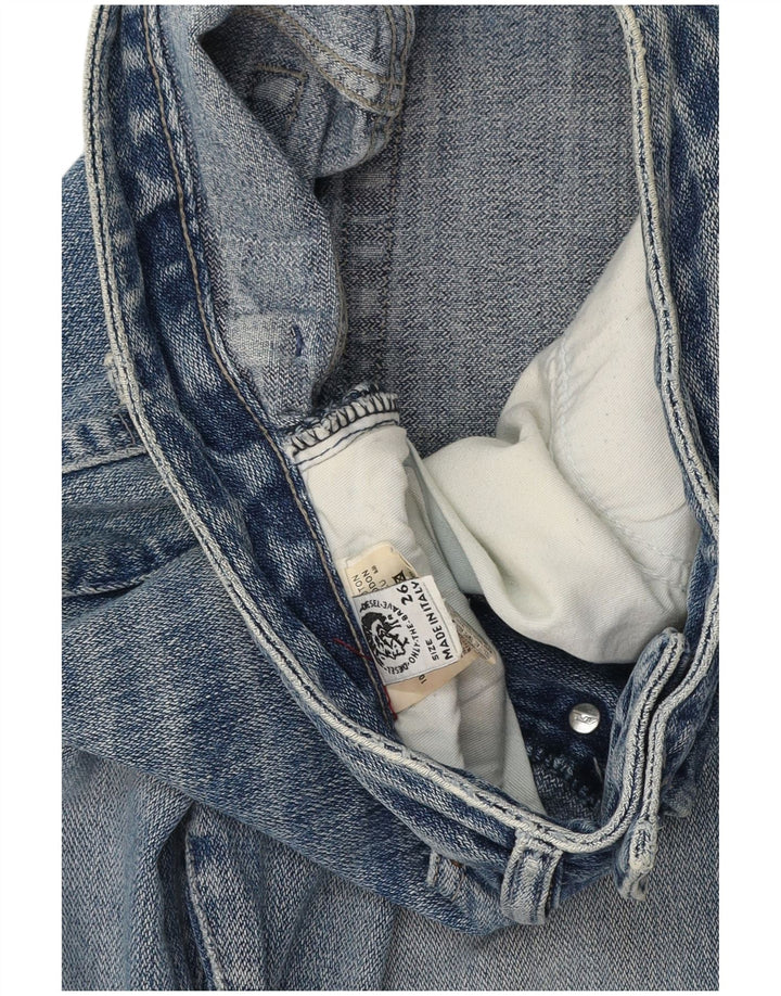 DIESEL Dame Straight Jeans W26 L30 Blå Bomuld