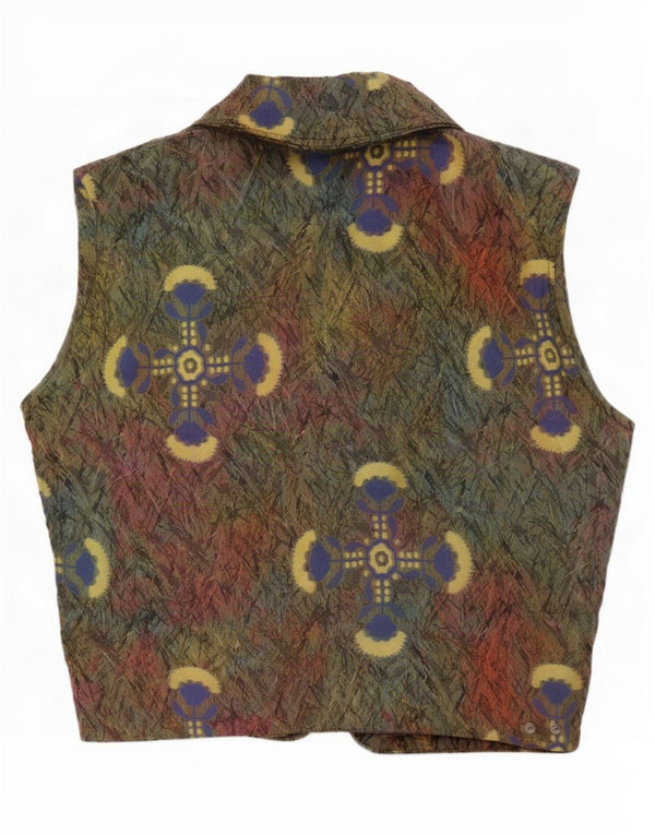 Chervo Womens Ski Oversized Gilet IT 44 Medium Multicolored Floral