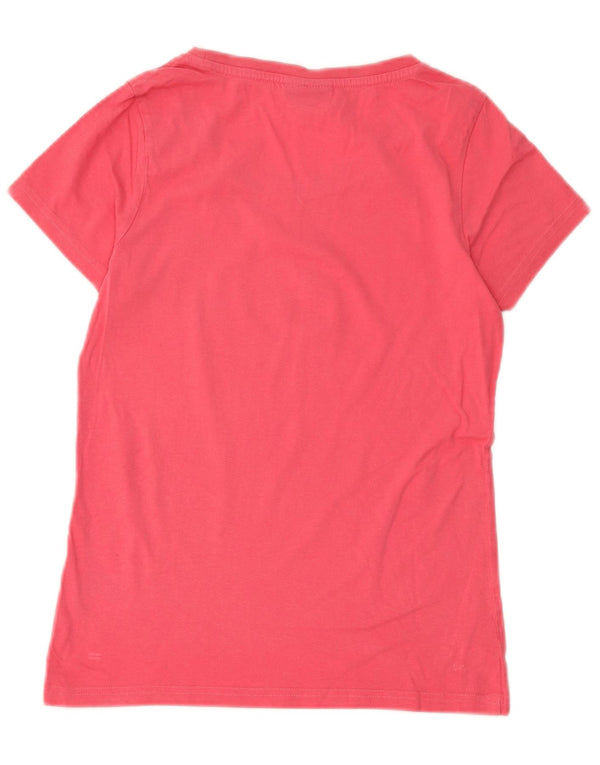 Kappa Dame Grafisk T-Shirt Top UK 8 Small Pink Bomuld