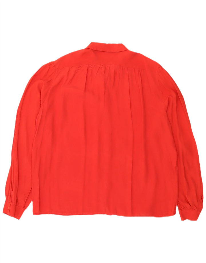 Vintage dameskjortebluse UK 18 XL Rød