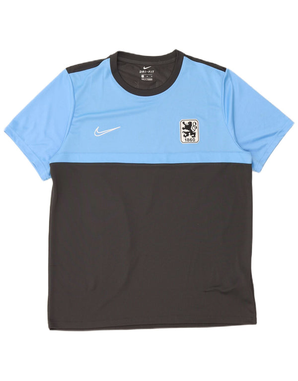 Nike Herre Munchen Grafisk T-Shirt Top XL Grå Colourblock Polyester