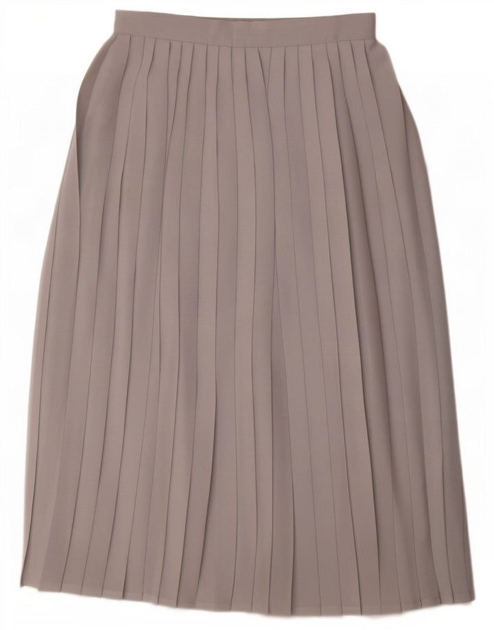 St Michael Kvinder Højtalje Plisseret Nederdel UK 10 Small W24 Grå Polyester