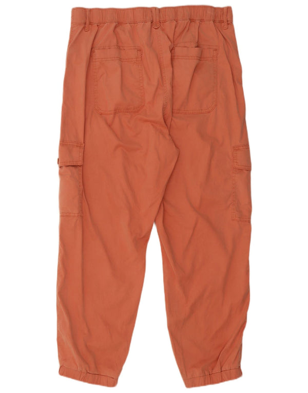 Marks & Spencer Dame Crop Cargo Bukser UK 14 Large W32 L26 Orange