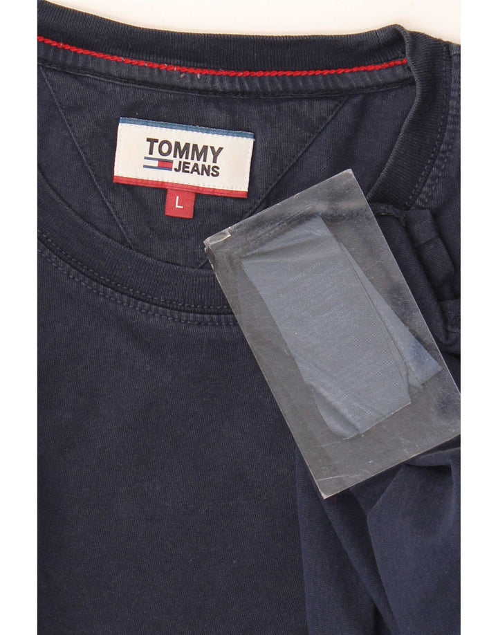 Tommy Hilfiger Herre T-Shirt Top Stor Marineblå Bomuld