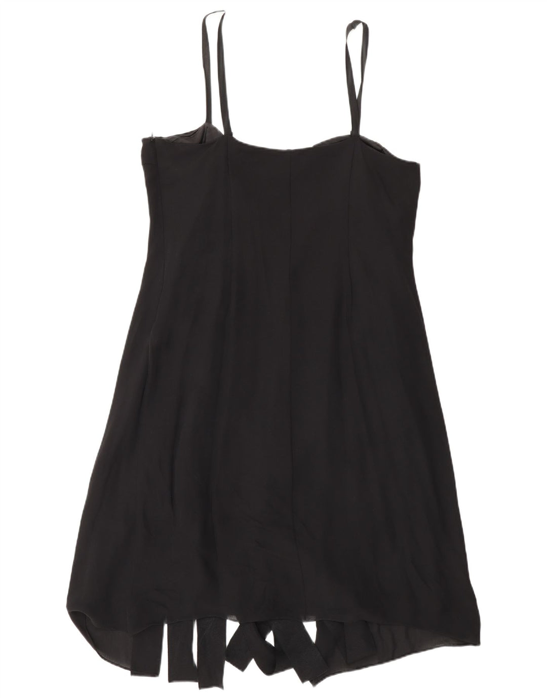 Fenn Wright Manson Dame A-Line Kjole UK 16 Stor Sort Silke