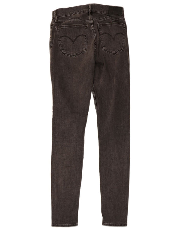 LEVI'S Dame 710 Super Skinny Jeans W26 L29 Grå Bomuld