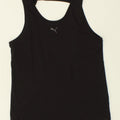 PUMA Womens Vest Top UK 10 Small Black Polyester Vintage Puma and Second-Hand Puma from Messina Hembry 