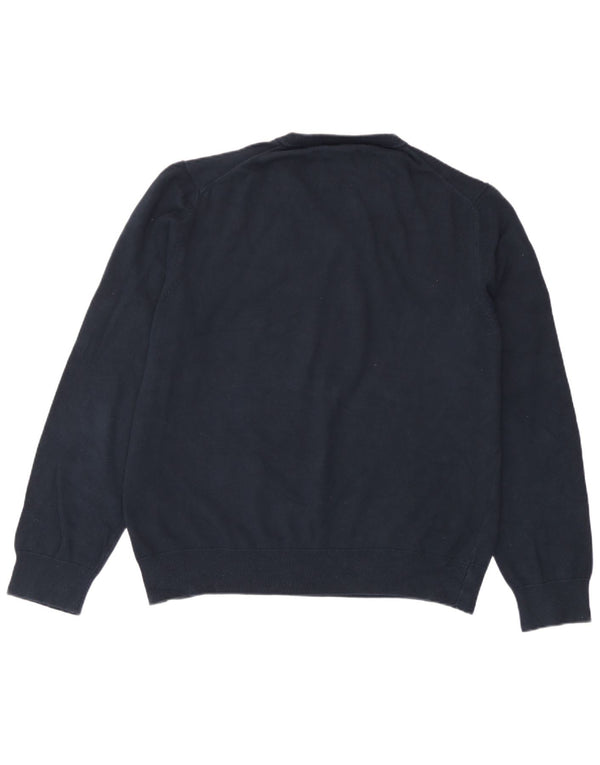 Marks & Spencer Dame V-hals sweater UK 18 XL Marineblå Bomuld