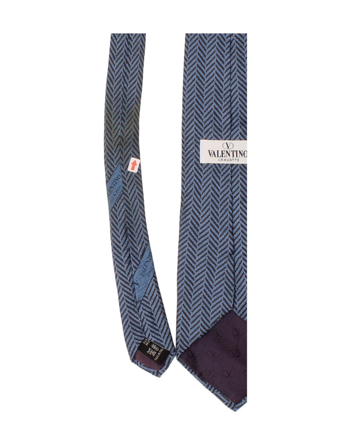 Valentino Herre Slips One Size Blå Sildeben Silke Classic