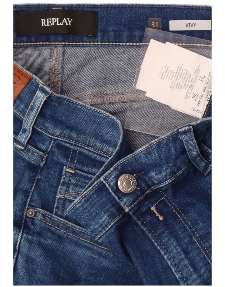 Replay Womens Vivy Slim Jeans W31 L28 Blå Bomuld
