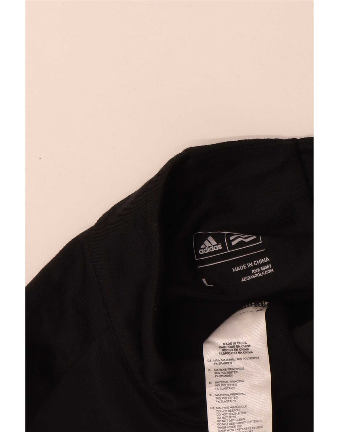 Adidas Herre Zip Neck Pullover Træningsdragt Top Stor Sort Polyester
