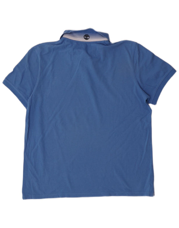 Timberland Herre Slim Fit Polo Shirt XL Blå Bomuld