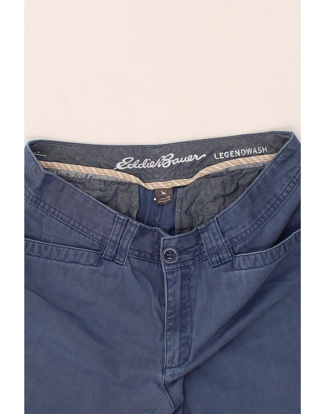 EDDIE BAUER Womens Tall Casual Shorts US 6 Medium W28  Navy Blue Cotton Vintage Eddie Bauer and Second-Hand Eddie Bauer from Messina Hembry 