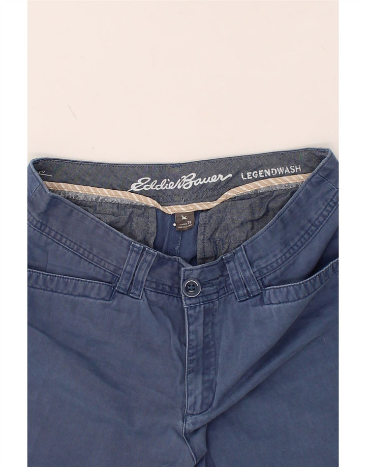 EDDIE BAUER Womens Tall Casual Shorts US 6 Medium W28  Navy Blue Cotton Vintage Eddie Bauer and Second-Hand Eddie Bauer from Messina Hembry 