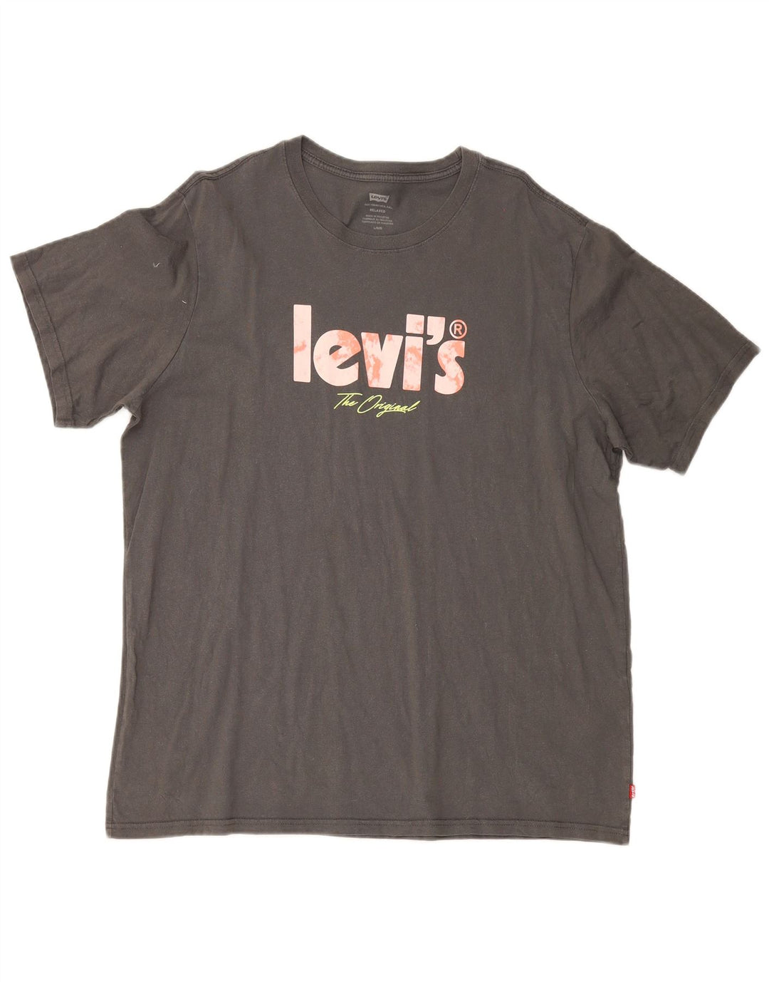 Levi's Herre afslappet grafisk T-shirt top Stor grå bomuld