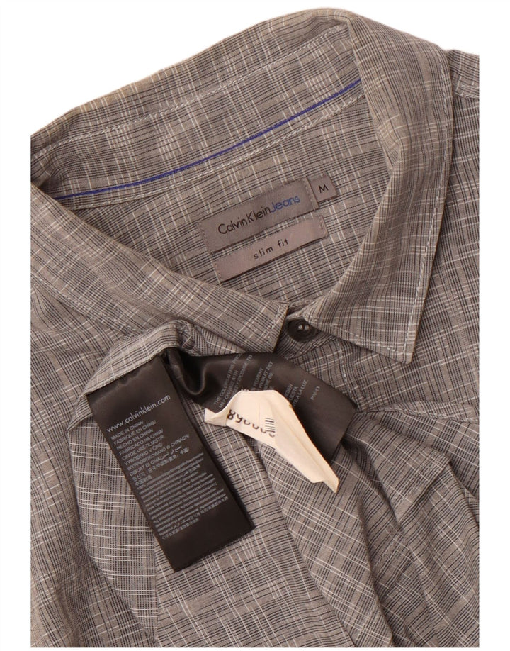 Calvin Klein Jeans Herre Slim Fit skjorte Medium Grey Flecked Bomuld