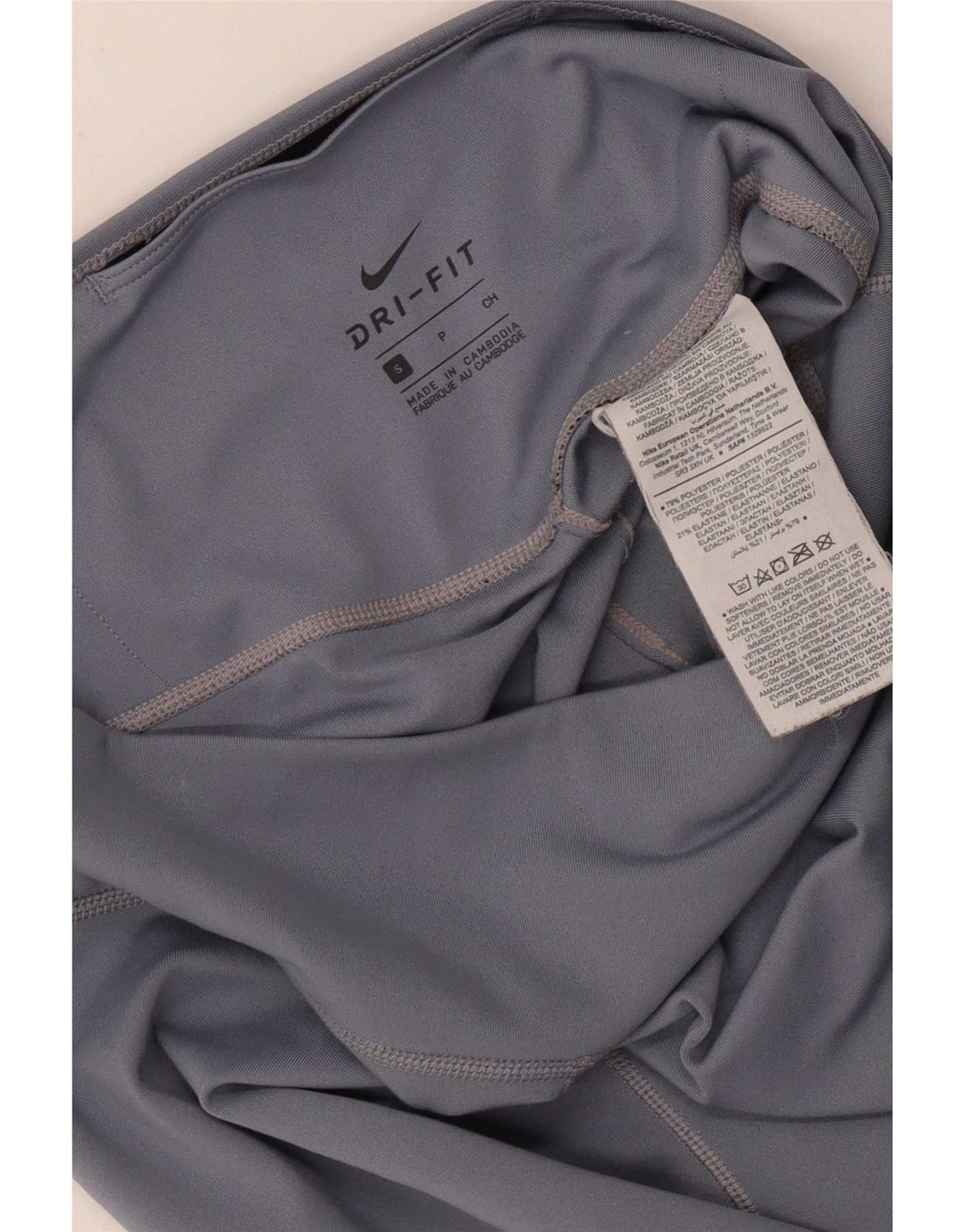 Nike Dame Dri Fit Leggings UK 8 Small Grå Polyester