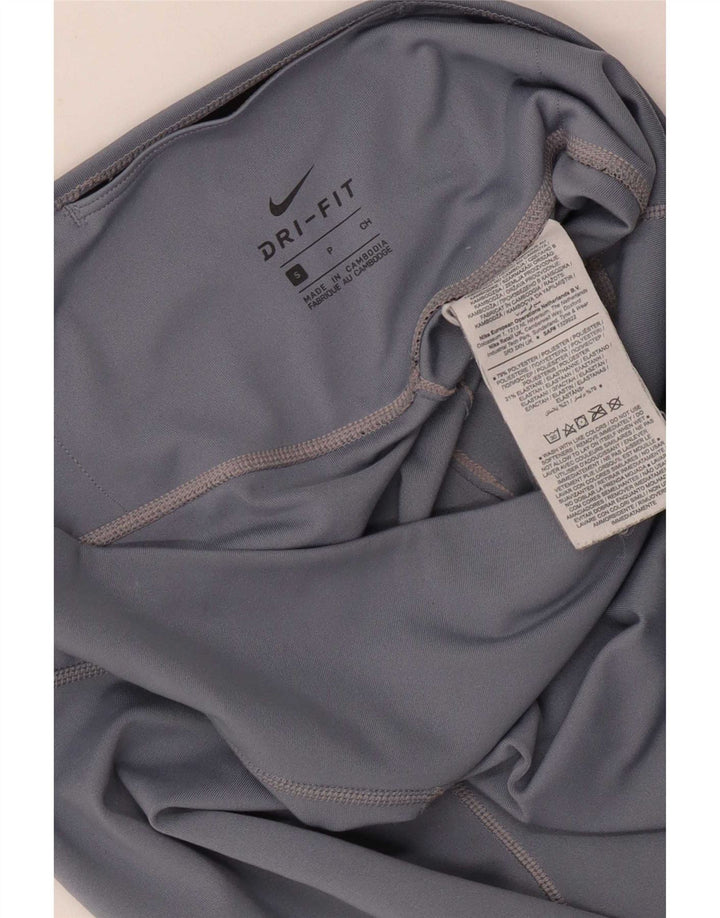 Nike Dame Dri Fit Leggings UK 8 Small Grå Polyester