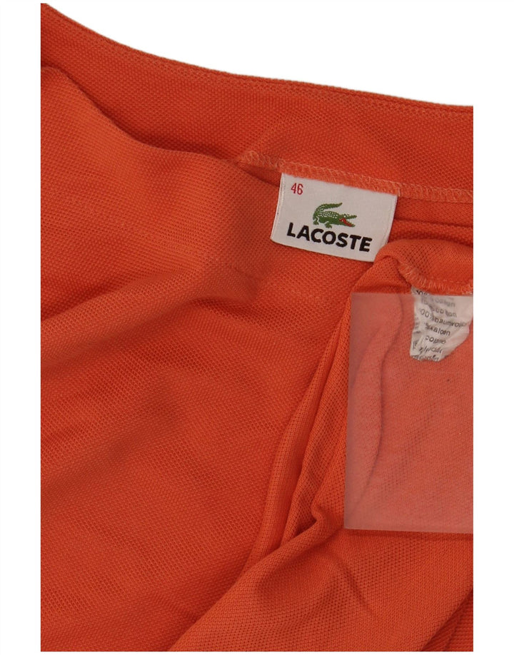 Lacoste Dame T-Shirt Top Størrelse 46 XL Orange Bomuld