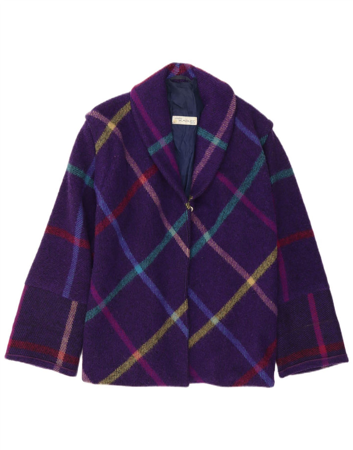 Kadlec Dame Overfrakke UK 16 Large Purple Check