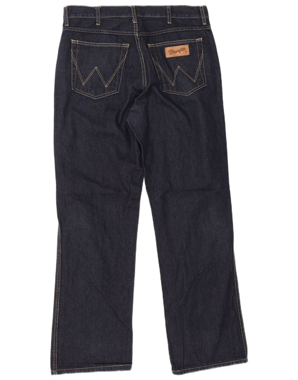 Wrangler Herre Texas Straight Jeans W34 L31 Marineblå Bomuld