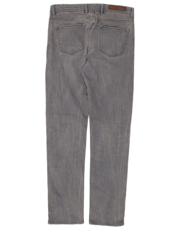 MASSIMO DUTTI Herre Slim Jeans EU 38 Small W30 L31 Grå