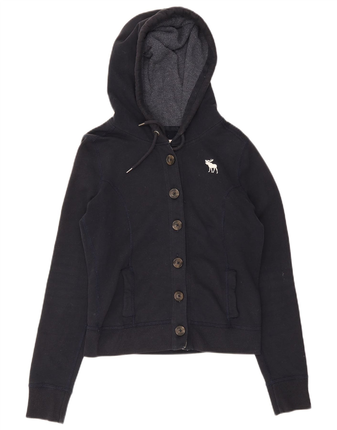 Abercrombie & Fitch Womens træningsdragt topjakke UK 14 Medium Navy Blue