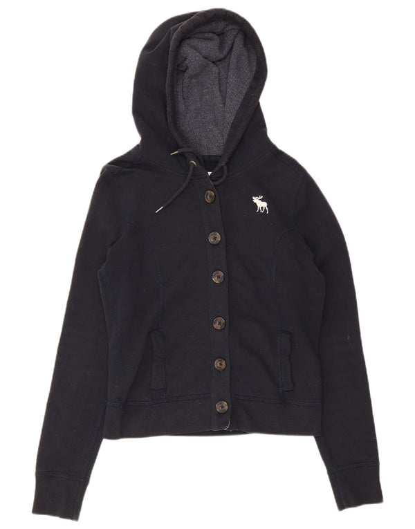 Abercrombie & Fitch Womens træningsdragt topjakke UK 14 Medium Navy Blue