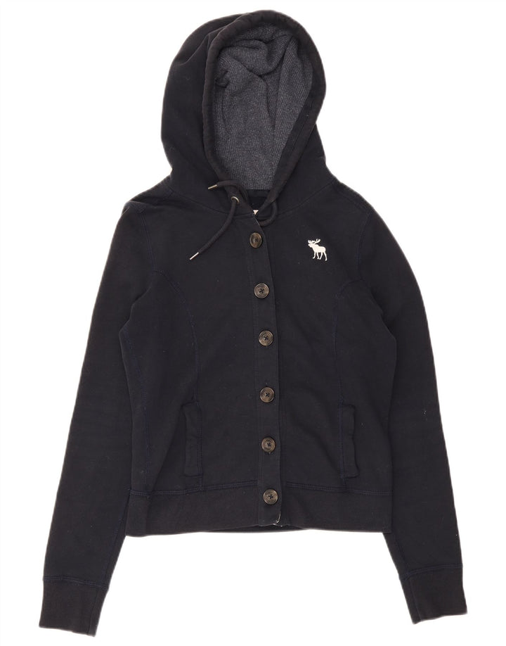 Abercrombie & Fitch Womens træningsdragt topjakke UK 14 Medium Navy Blue