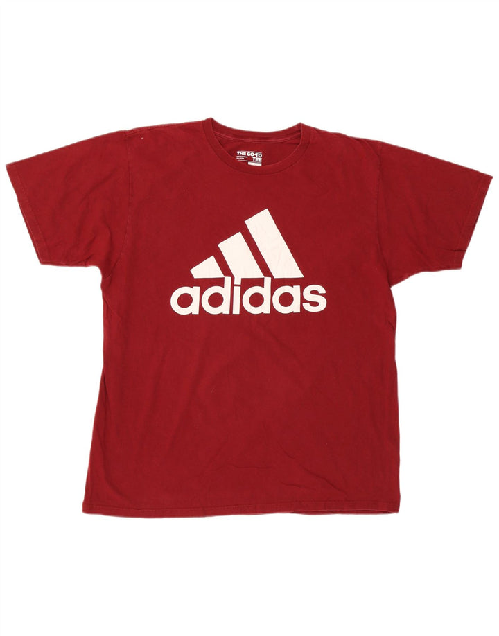 ADIDAS Grafisk T-shirt top til mænd XL rød bomuld