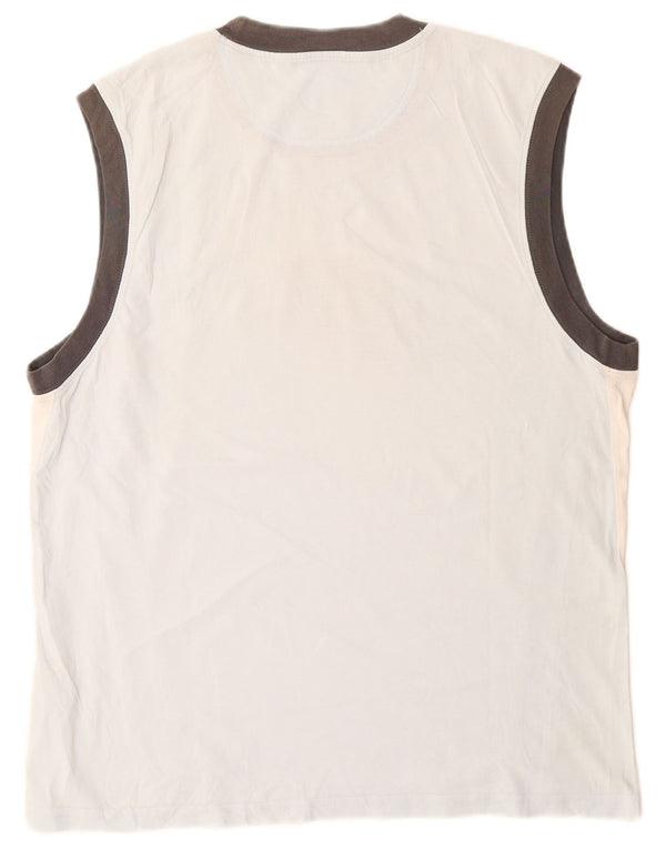 Nike Herre grafisk vest Top UK 42/44 Large Blue Colourblock Bomuld