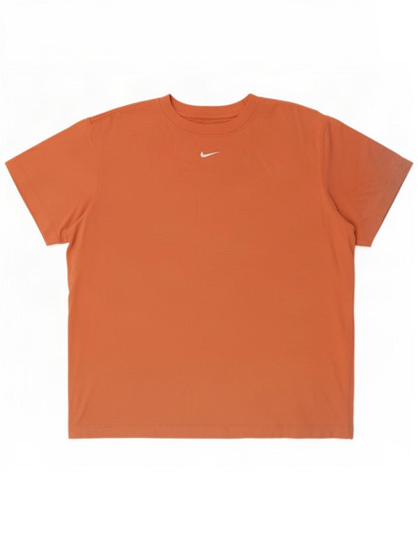 Nike Herre Loose Fit T-shirt Top Medium Orange Bomuld