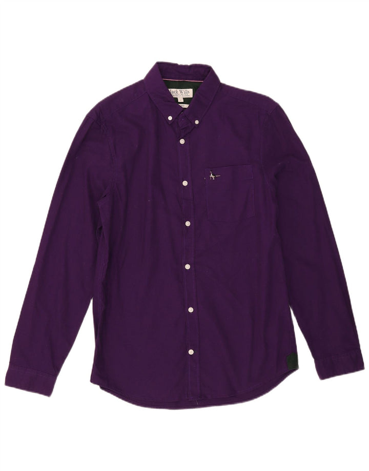 Jack Wills Herre Slim Fit skjorte lille lilla bomuld