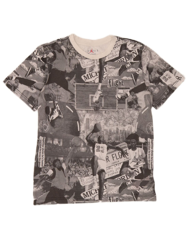 Jordan Boys Grafisk T-Shirt Top 13-14 år XL Grå Bomuld