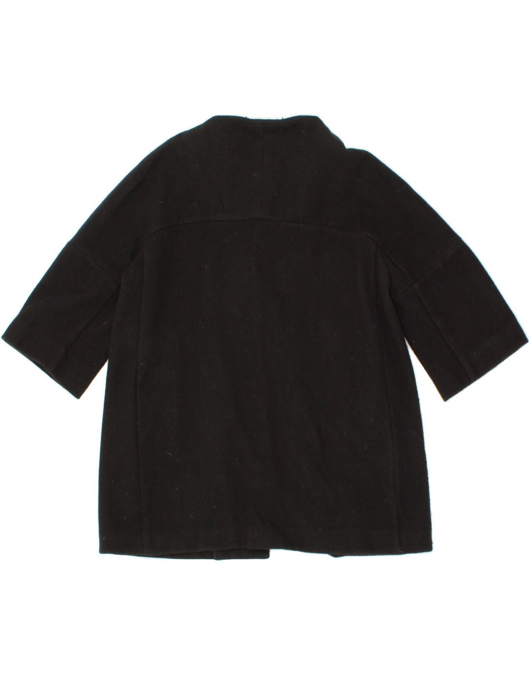 MARELLA Womens EMME Oversized 3/4 Sleeve Overcoat UK 6 XS Black Vintage Marella and Second-Hand Marella from Messina Hembry 
