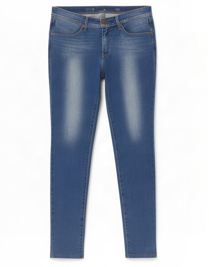 Levi's Dame Mid Rise Skinny Jeans W28 L30 Blå