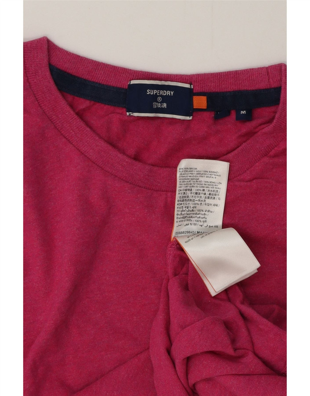 Superdry Herre T-shirt Top Medium Pink Bomuld