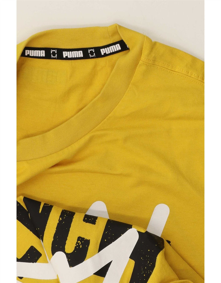 Puma Herre Blænder ikke Almindelig grafisk T-shirt Top Lille Gul
