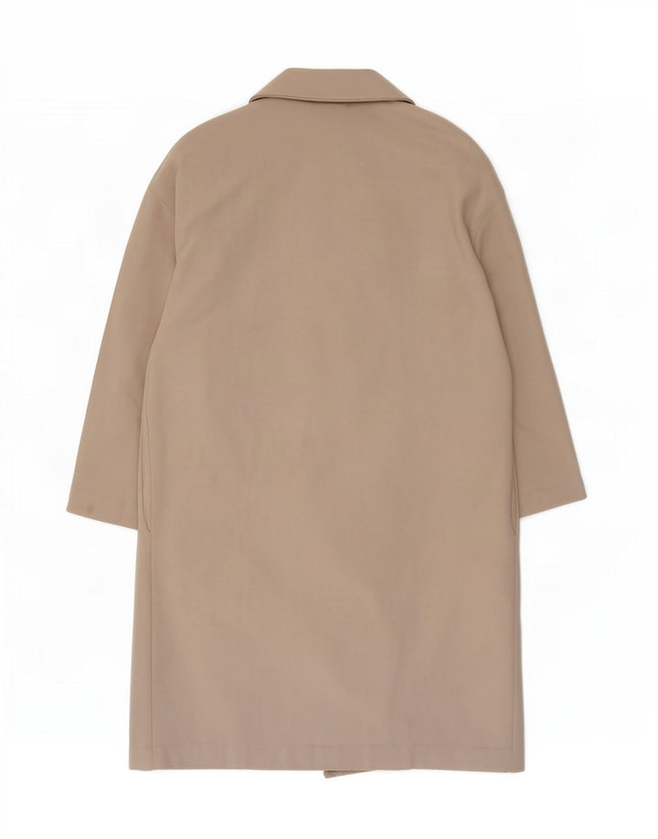 Zara Womens Oversized Open Overcoat UK 14 Medium Beige Bomuld