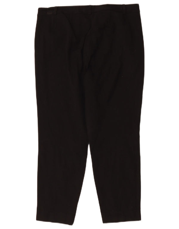 Marks & Spencer Dame Crop Suit Trousers UK 14 Large W32 L24 Black