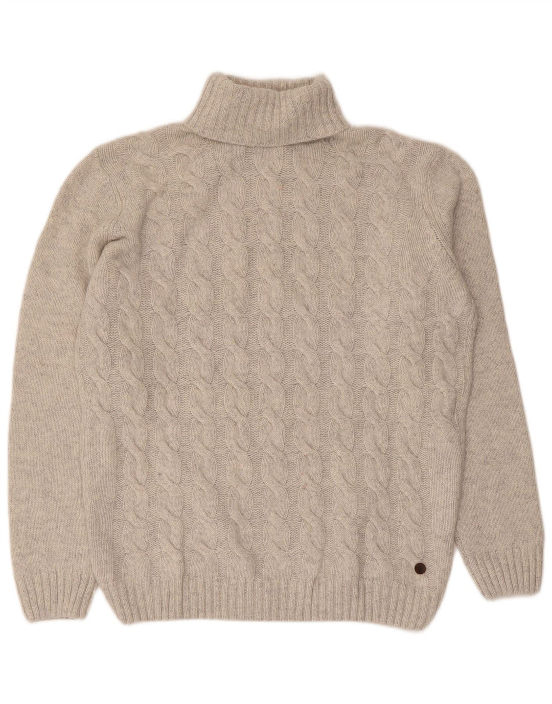 Marlboro Classics Dame Roll Neck Jumper Sweater UK 20 2XL Grå Uld