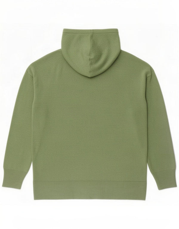 Marks & Spencer Dame hættetrøje oversize sweater UK 16 Large Green