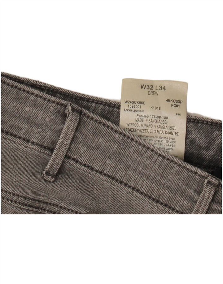 Wrangler Dame Drew Straight Jeans W32 L34 Grå Bomuld