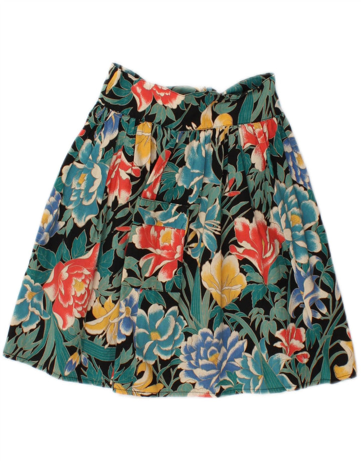 VINTAGE Womens Mini Skirt W22 2XS Multicoloured Floral Vintage Vintage and Second-Hand Vintage from Messina Hembry 