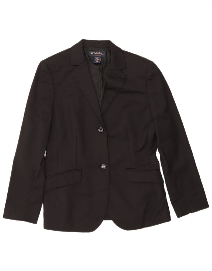 BROOKS BROTHERS Dame 2-knaps blazerjakke US 6 Medium Sort Uld